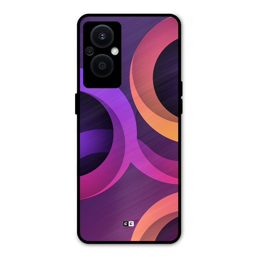 Gradient Rings Metal Back Case for Oppo F21 Pro 5G