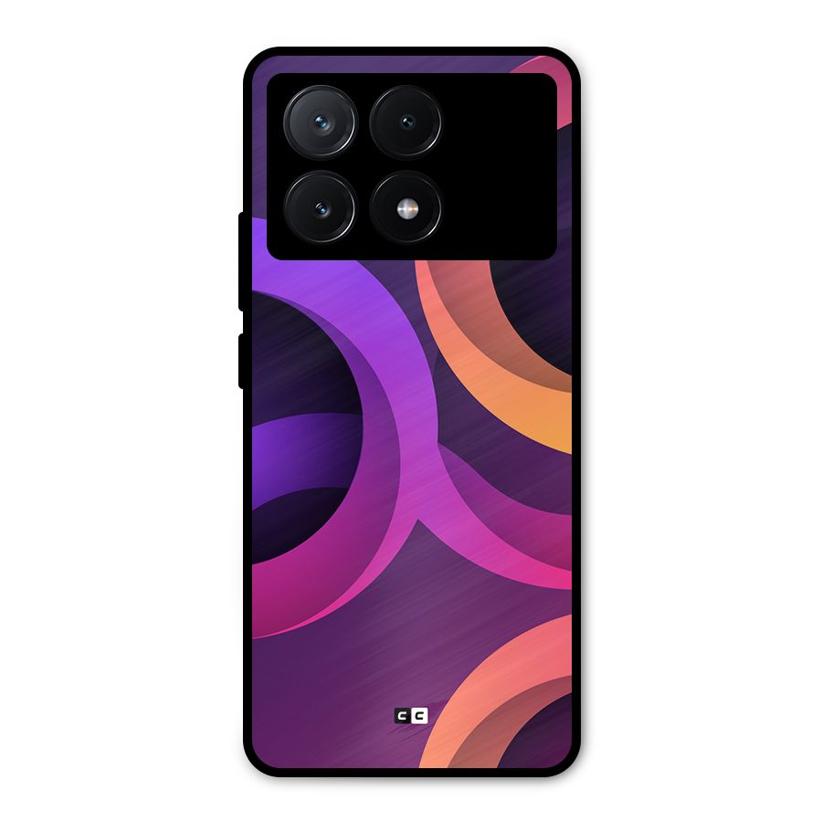 Gradient Rings Metal Back Case for Poco X6 Pro