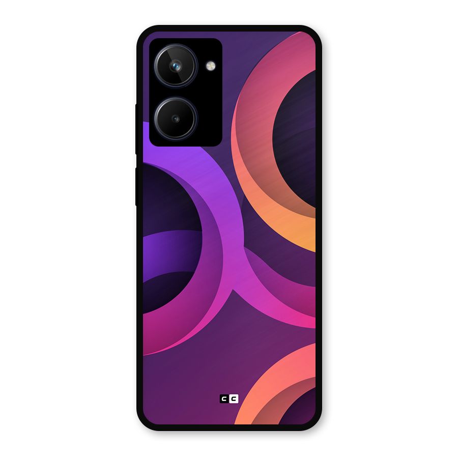 Gradient Rings Metal Back Case for Realme 10