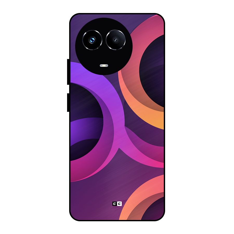Gradient Rings Metal Back Case for Realme 11X