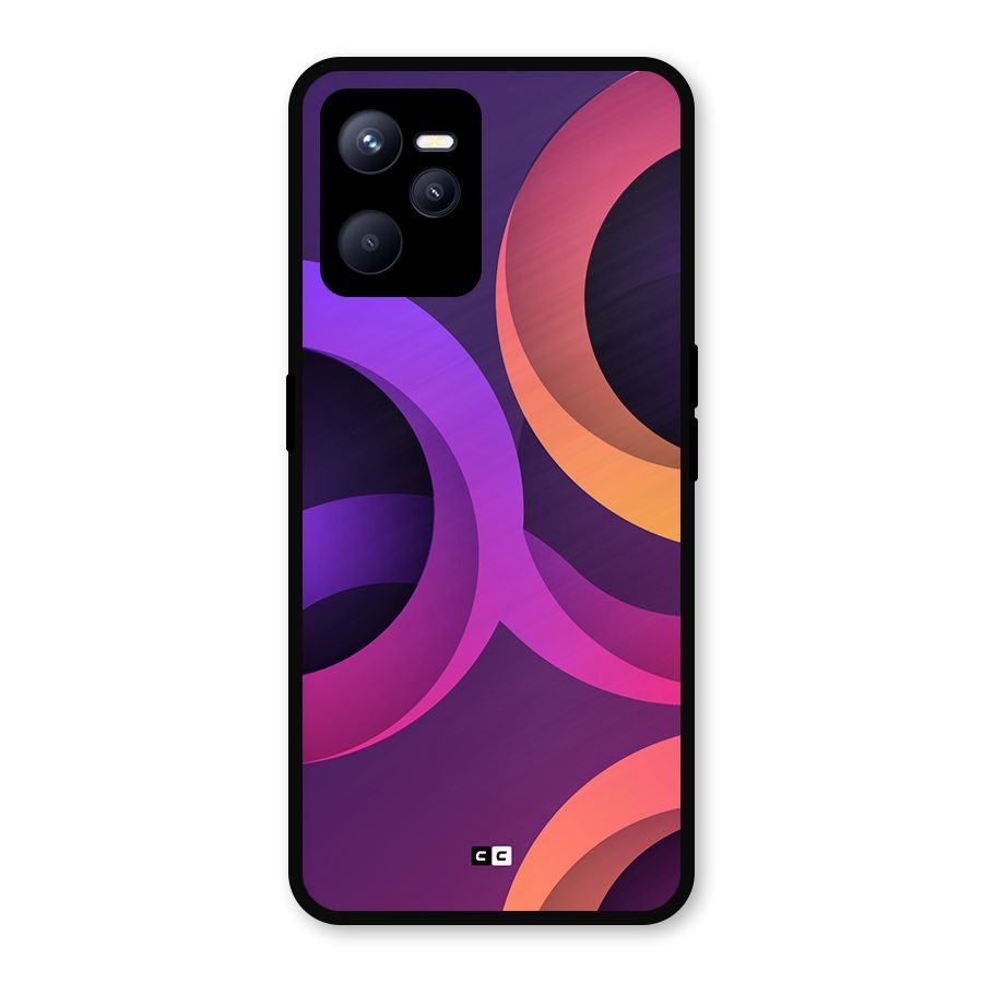 Gradient Rings Metal Back Case for Realme C35