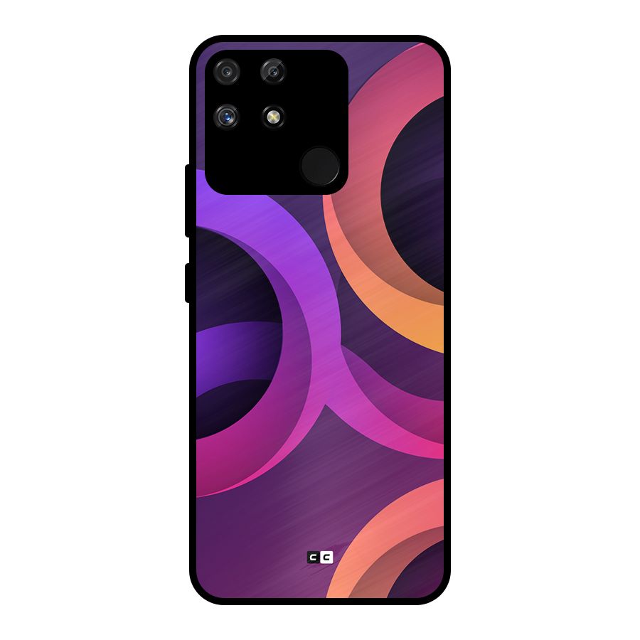 Gradient Rings Metal Back Case for Realme Narzo 50A