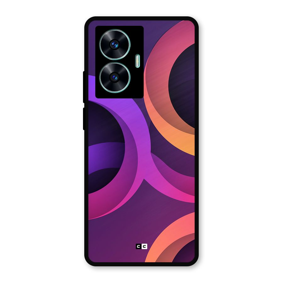 Gradient Rings Metal Back Case for Realme Narzo N55
