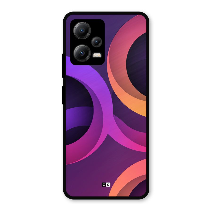 Gradient Rings Metal Back Case for Redmi Note 12 5G