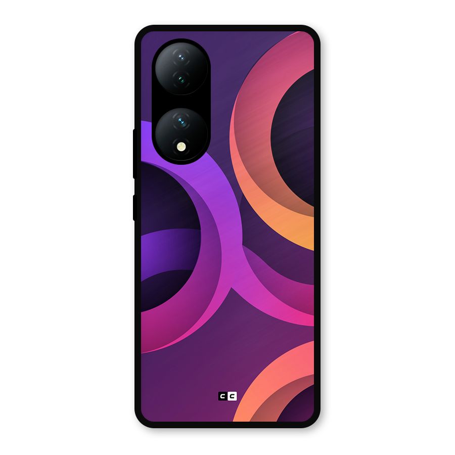 Gradient Rings Metal Back Case for Vivo T2