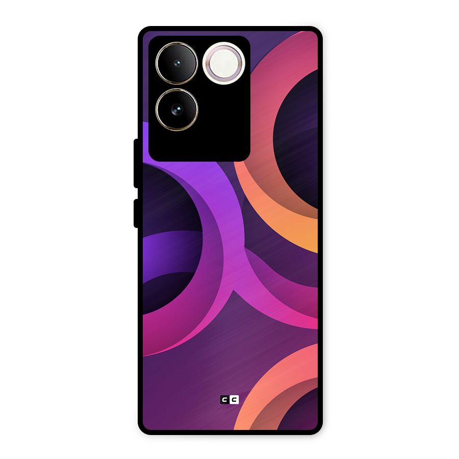 Gradient Rings Metal Back Case for Vivo T2 Pro