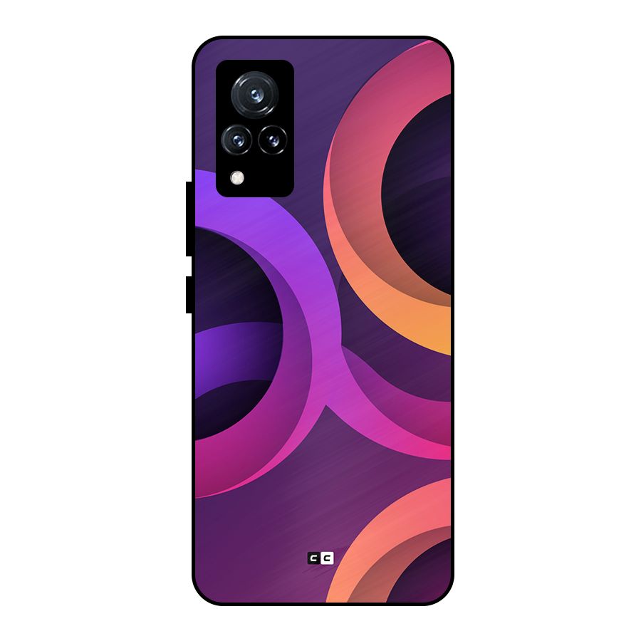 Gradient Rings Metal Back Case for Vivo V21 5G