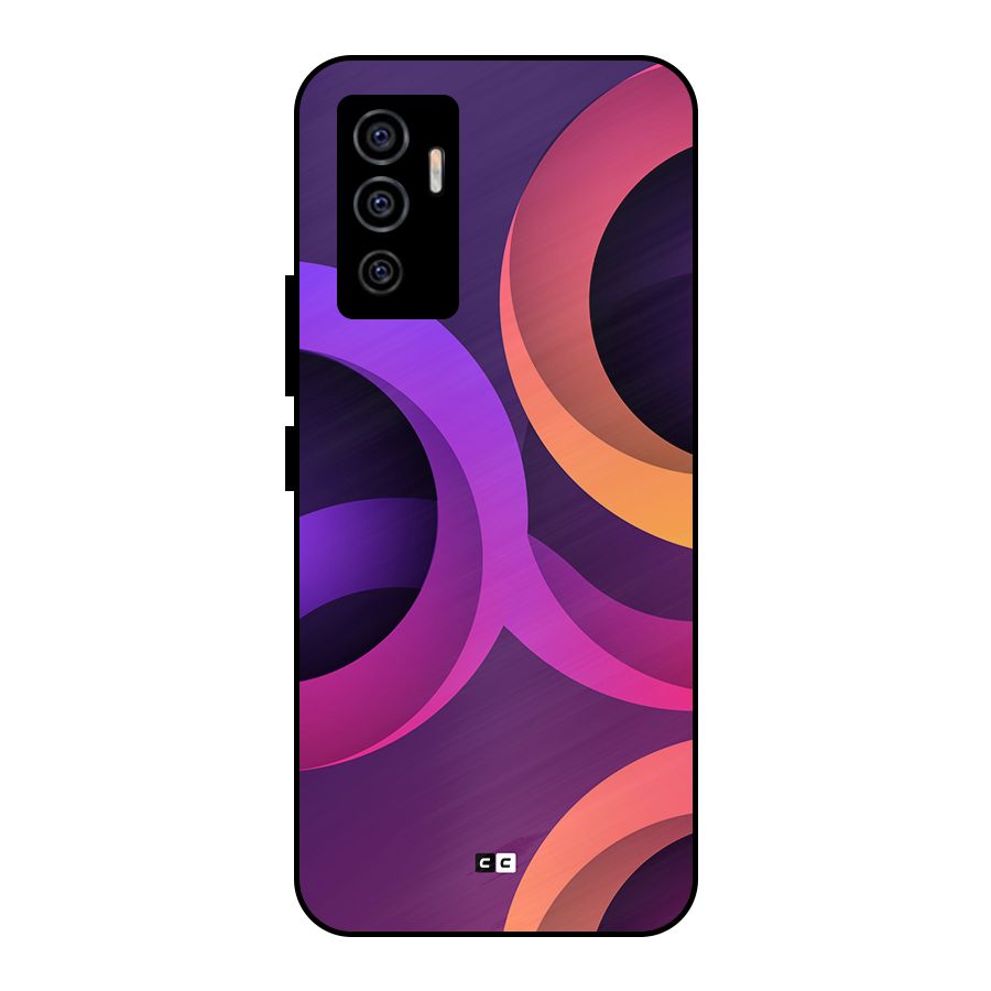 Gradient Rings Metal Back Case for Vivo V23e