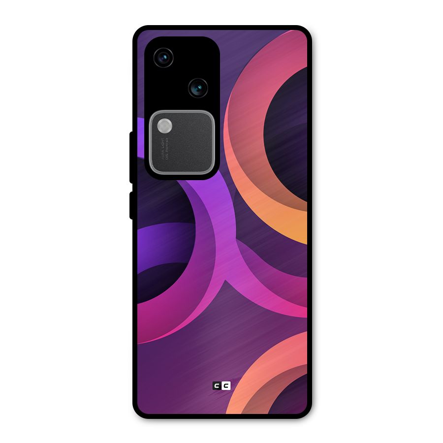 Gradient Rings Metal Back Case for Vivo V30 Pro