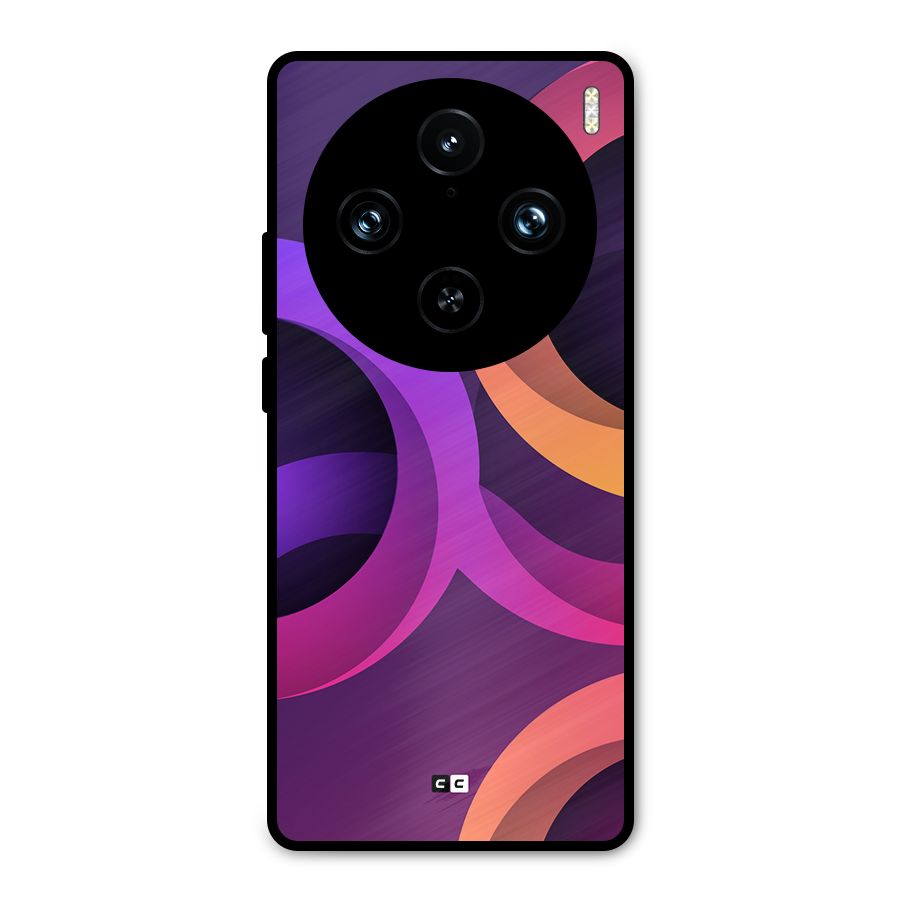 Gradient Rings Metal Back Case for Vivo X100 Pro
