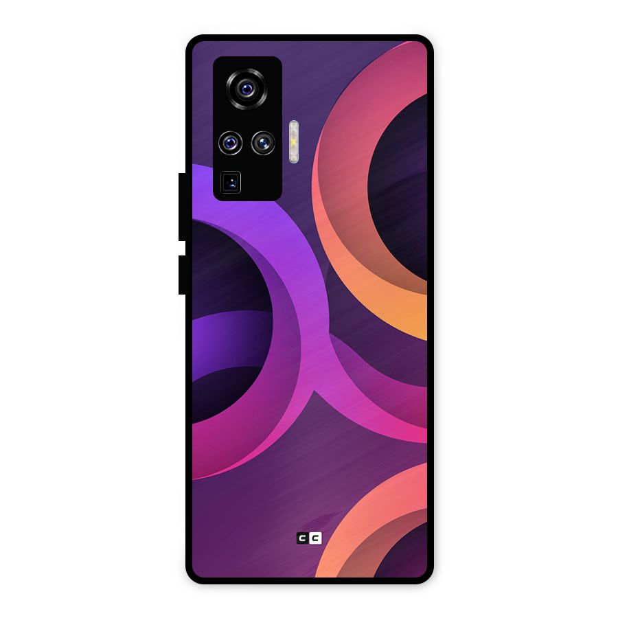 Gradient Rings Metal Back Case for Vivo X50 Pro