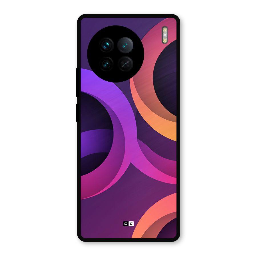 Gradient Rings Metal Back Case for Vivo X90