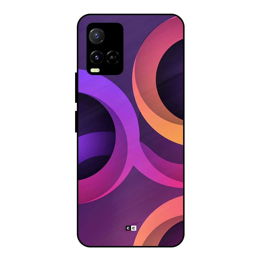 Gradient Rings Metal Back Case for Vivo Y21