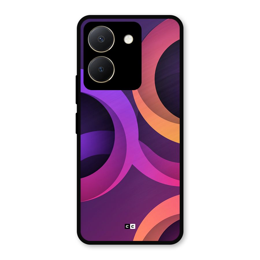 Gradient Rings Metal Back Case for Vivo Y36