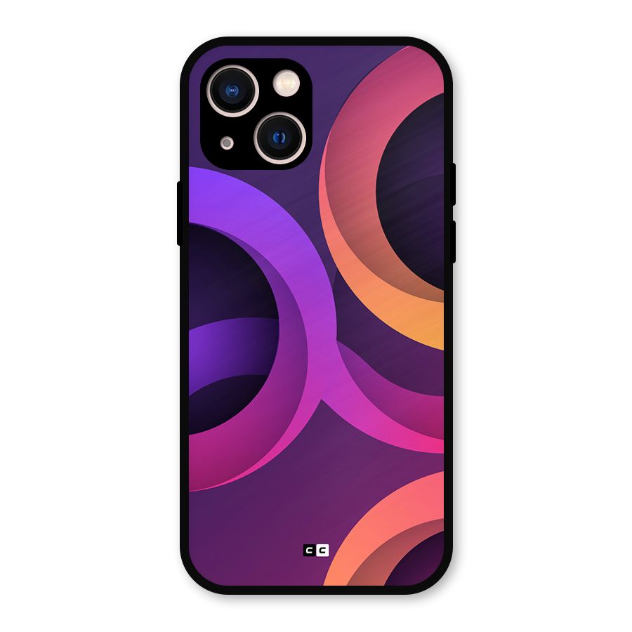 Gradient Rings Metal Back Case for iPhone 13