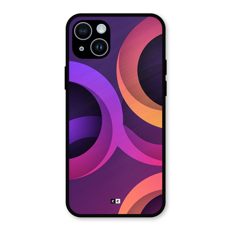 Gradient Rings Metal Back Case for iPhone 14