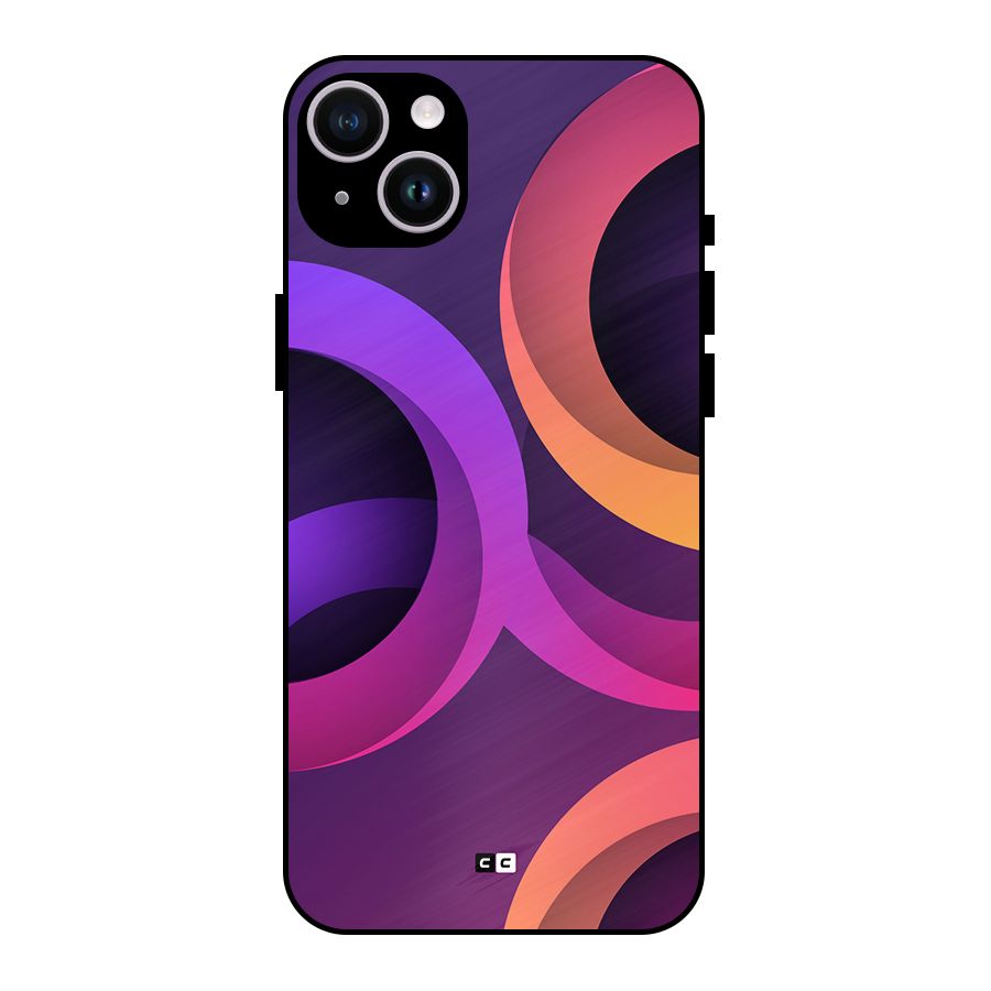 Gradient Rings Metal Back Case for iPhone 14 Plus