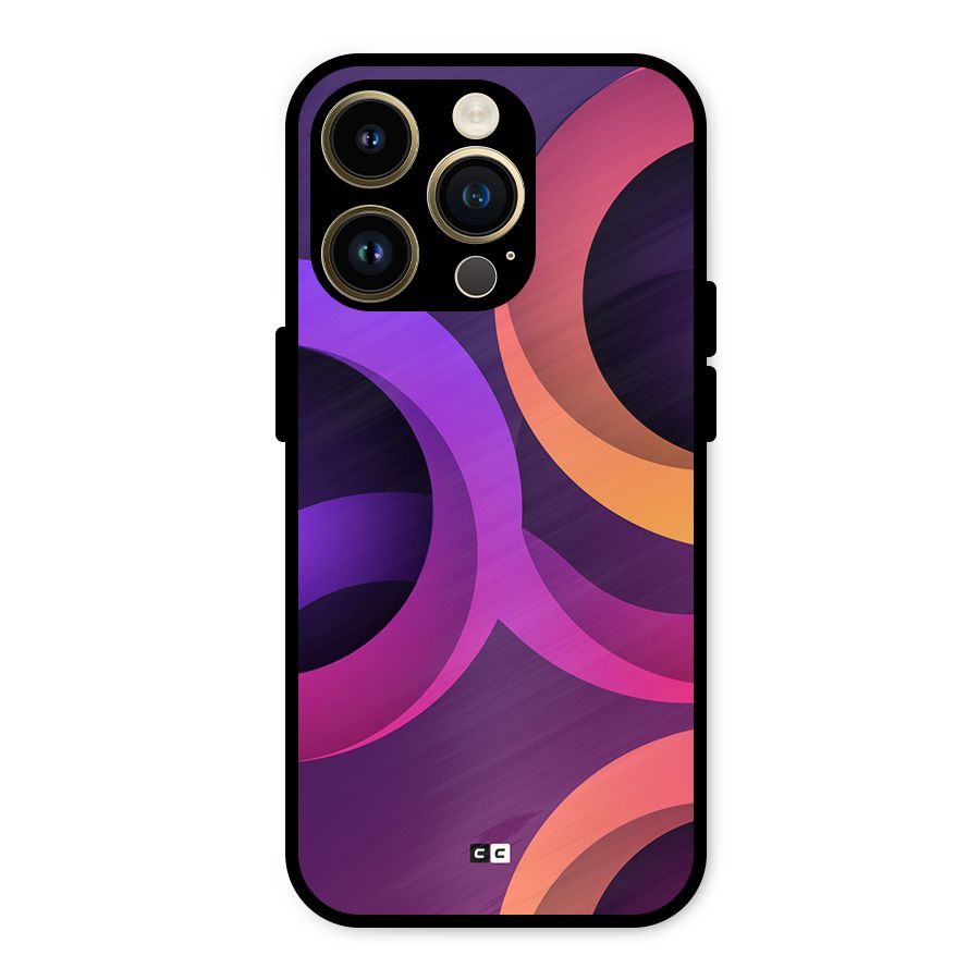 Gradient Rings Metal Back Case for iPhone 14 Pro