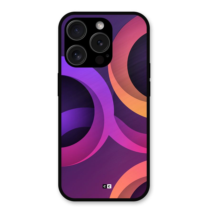 Gradient Rings Metal Back Case for iPhone 15 Pro
