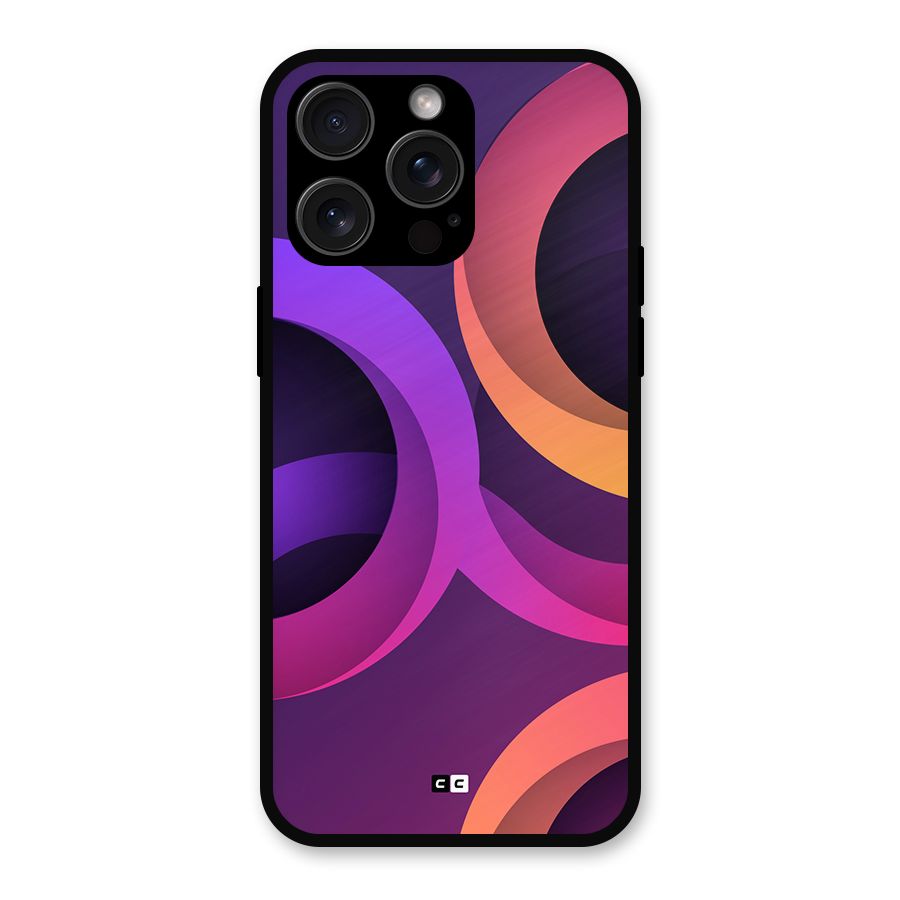 Gradient Rings Metal Back Case for iPhone 15 Pro Max