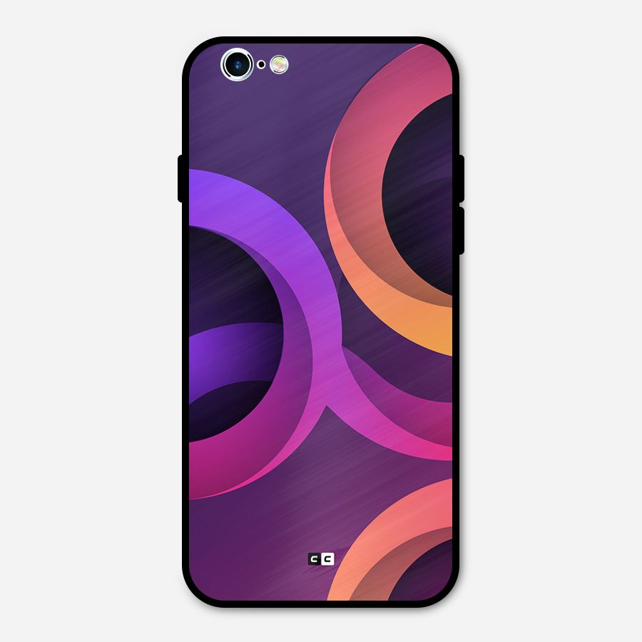 Gradient Rings Metal Back Case for iPhone 6 6s
