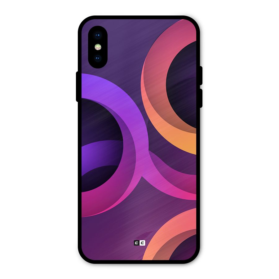 Gradient Rings Metal Back Case for iPhone X