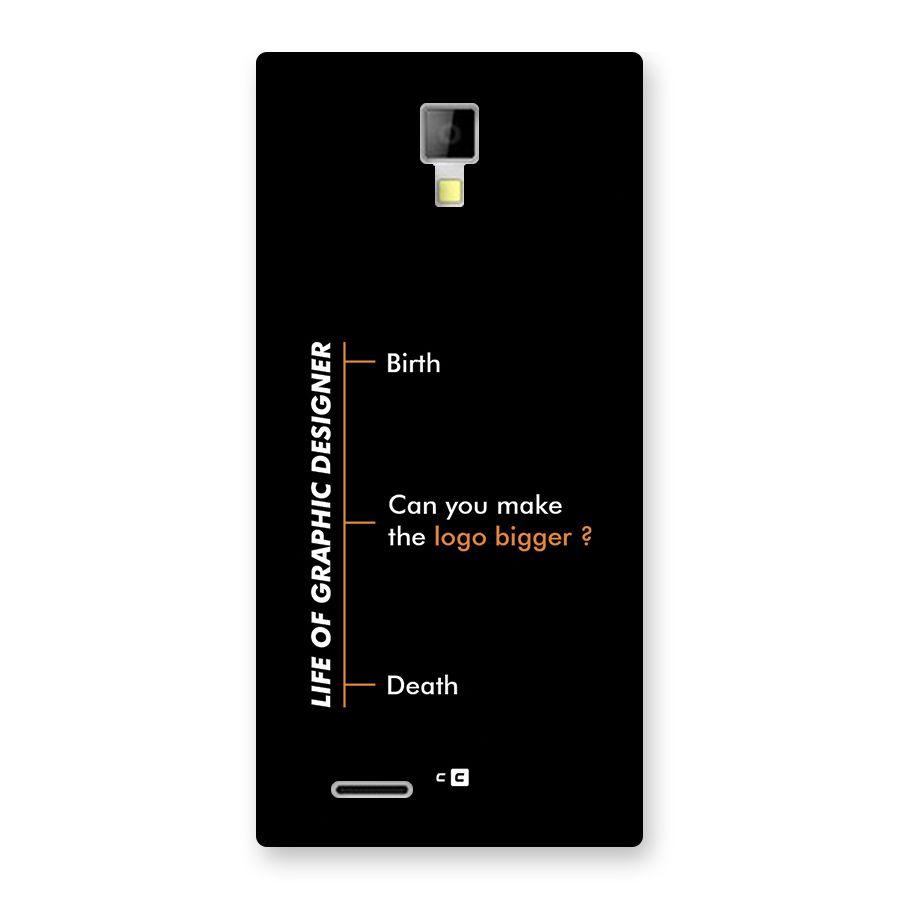 Graphic Designer Life Back Case for Canvas Xpress A99