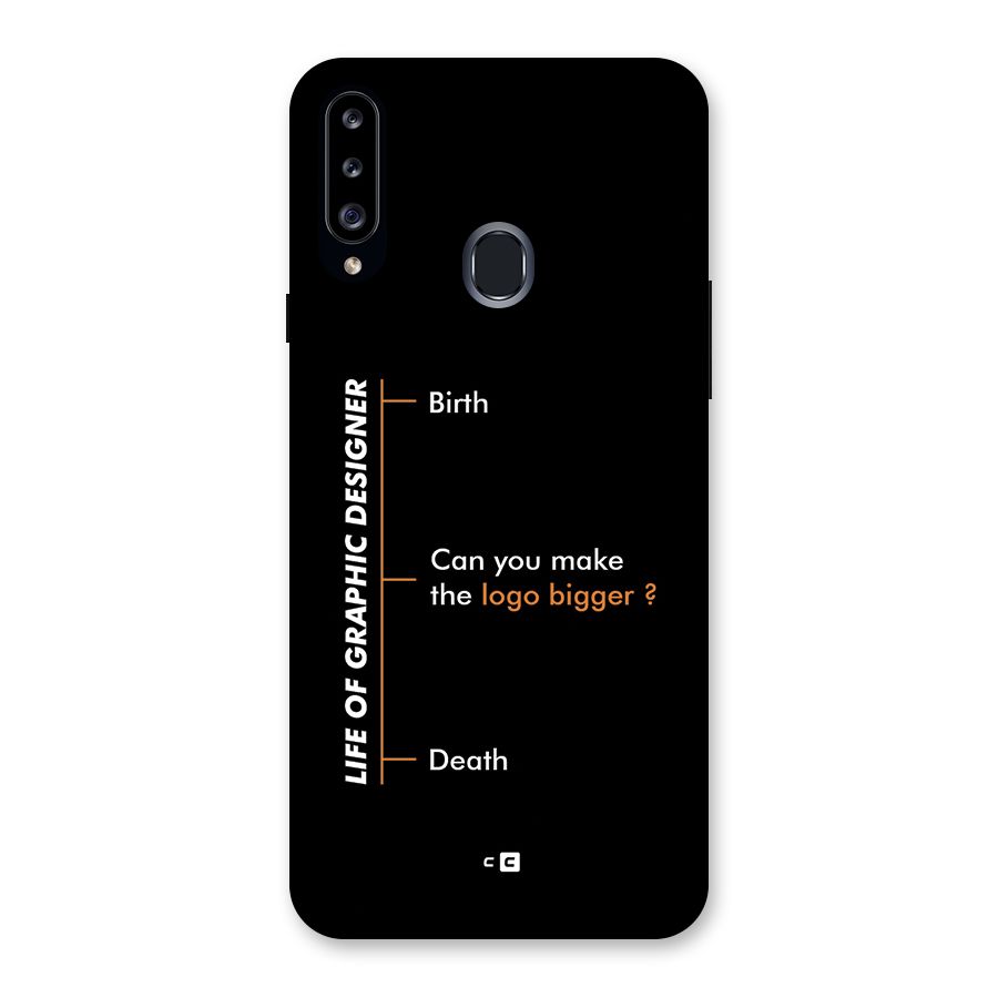 Graphic Designer Life Back Case for Galaxy A20s