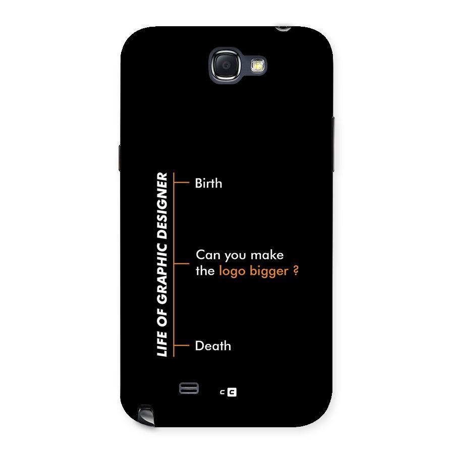Graphic Designer Life Back Case for Galaxy Note 2