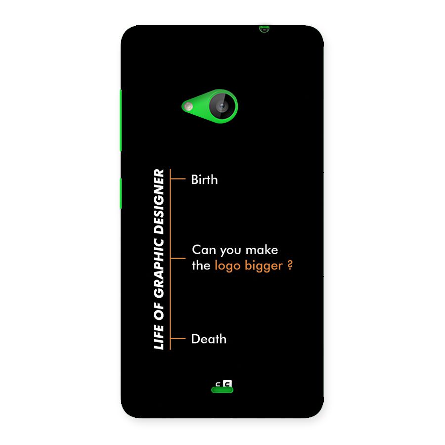 Graphic Designer Life Back Case for Lumia 535