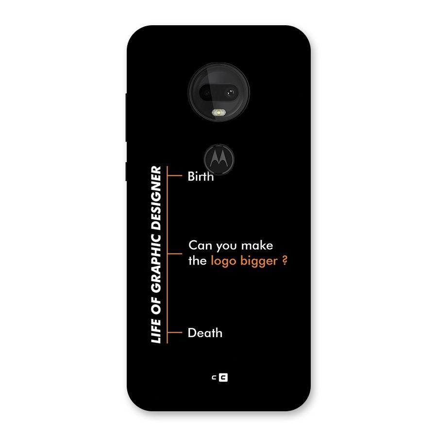 Graphic Designer Life Back Case for Moto G7