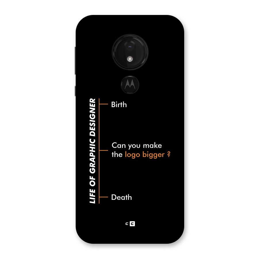 Graphic Designer Life Back Case for Moto G7 Power