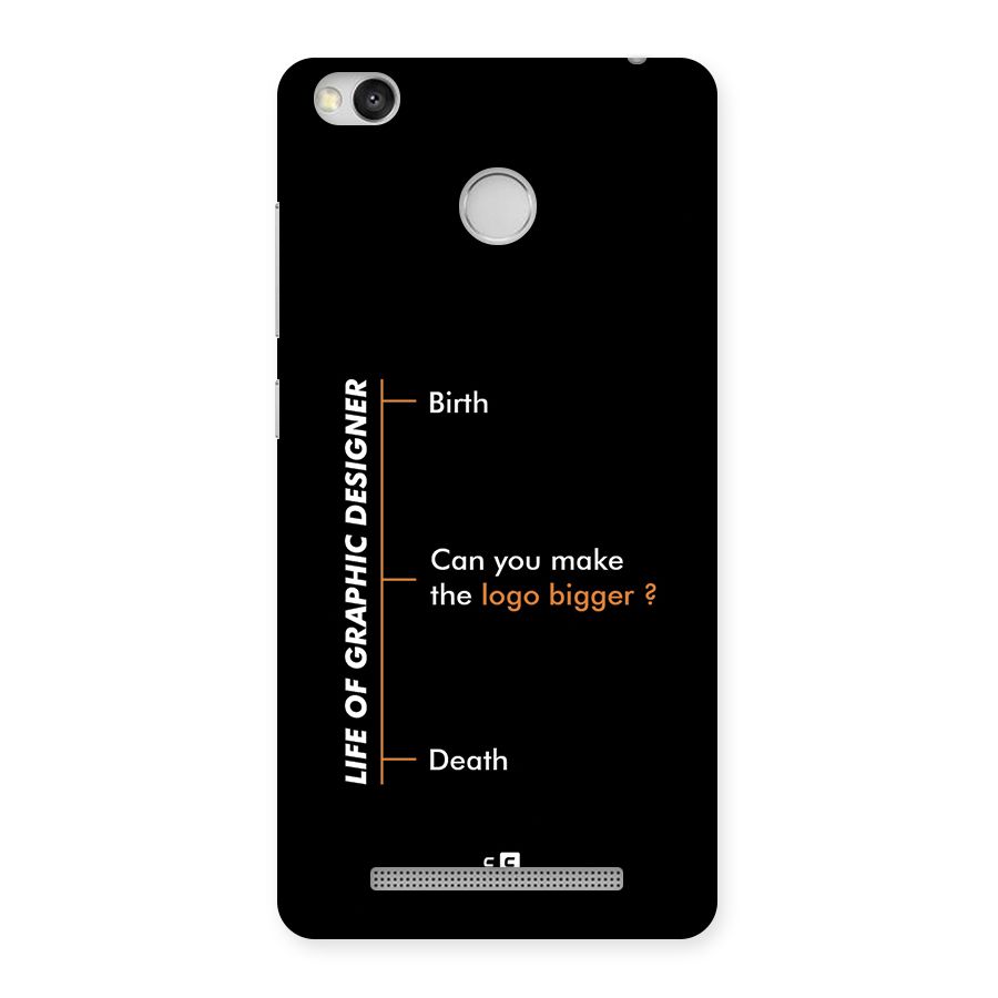 Graphic Designer Life Back Case for Redmi 3S Prime