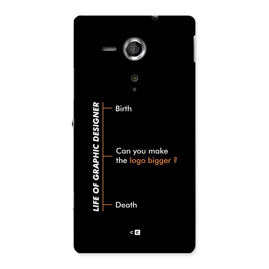 Graphic Designer Life Back Case for Xperia Sp