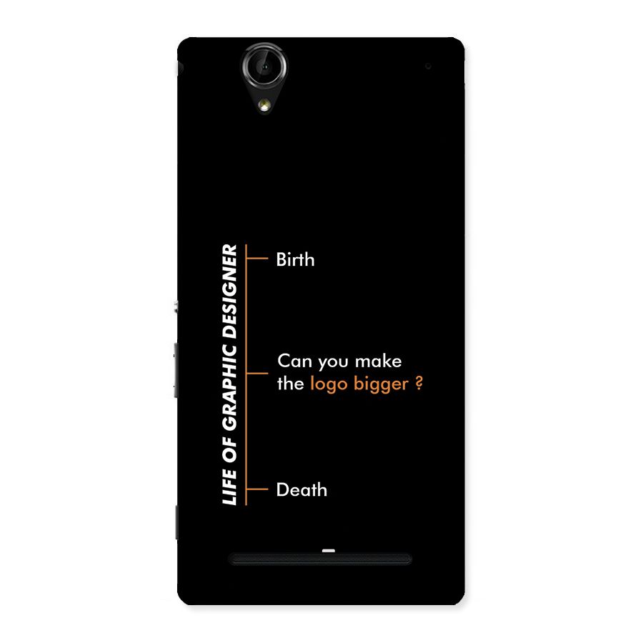 Graphic Designer Life Back Case for Xperia T2