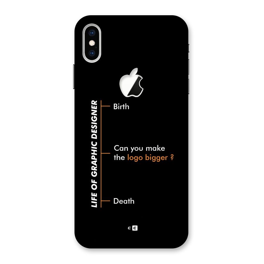 Graphic Designer Life Back Case for iPhone XS Max Apple Cut