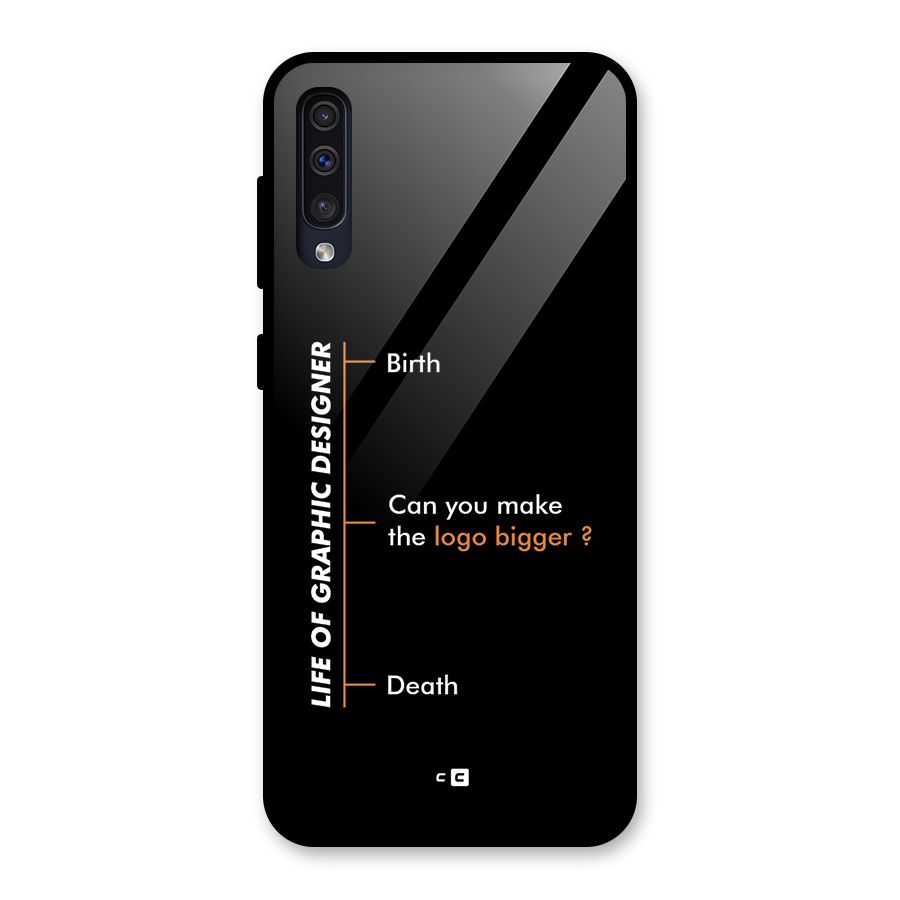 Graphic Designer Life Glass Back Case for Galaxy A30s