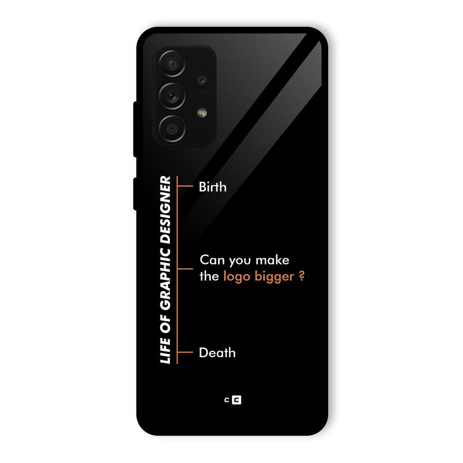 Graphic Designer Life Glass Back Case for Galaxy A53 5G