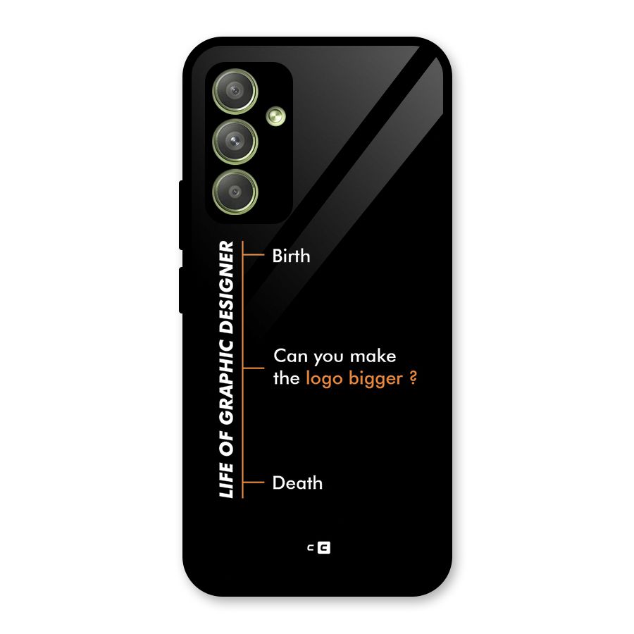 Graphic Designer Life Glass Back Case for Galaxy A54