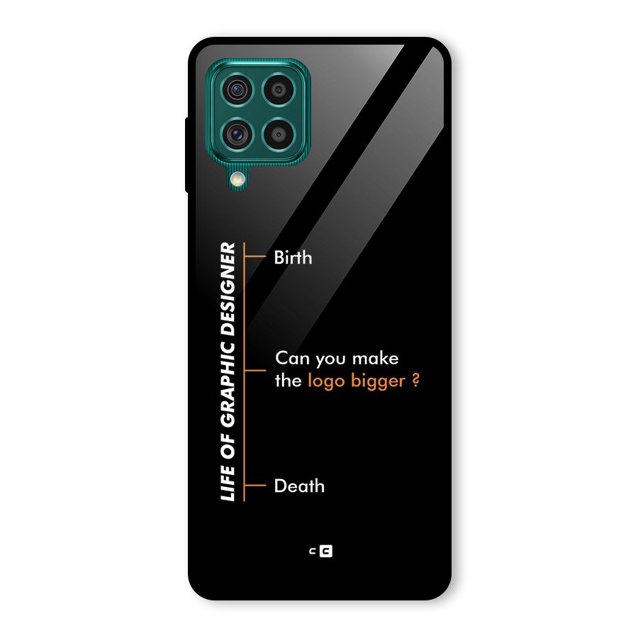 Graphic Designer Life Glass Back Case for Galaxy F62