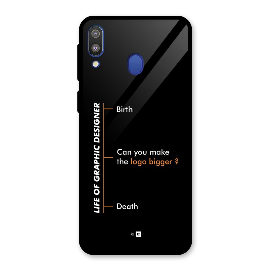 Graphic Designer Life Glass Back Case for Galaxy M20