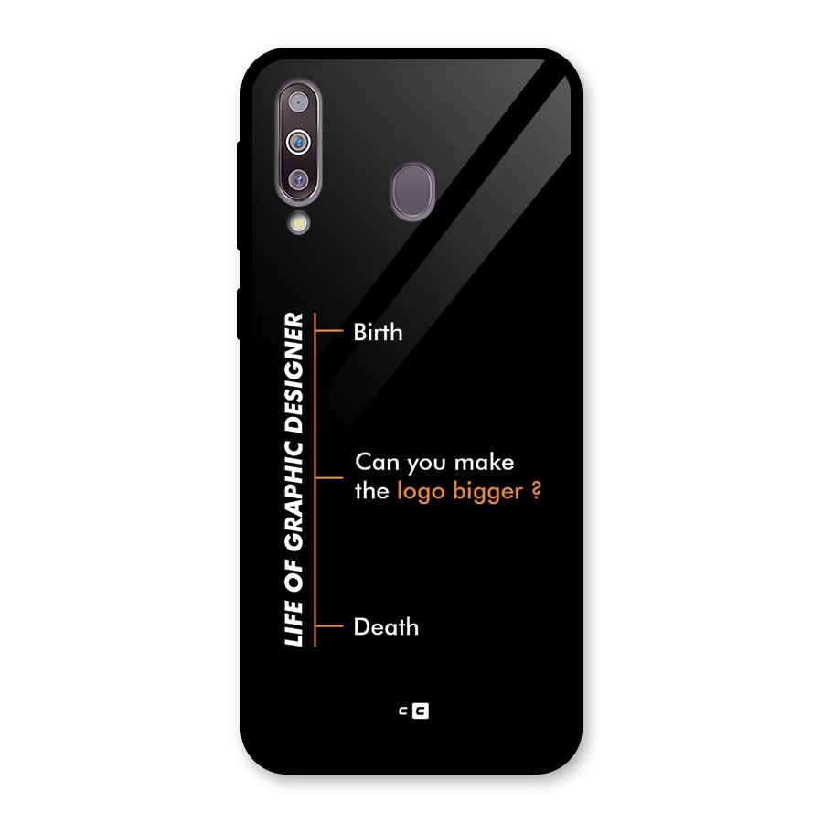 Graphic Designer Life Glass Back Case for Galaxy M30