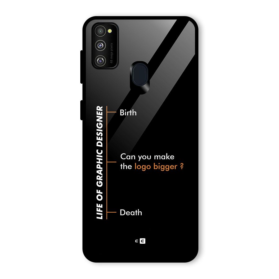 Graphic Designer Life Glass Back Case for Galaxy M30s