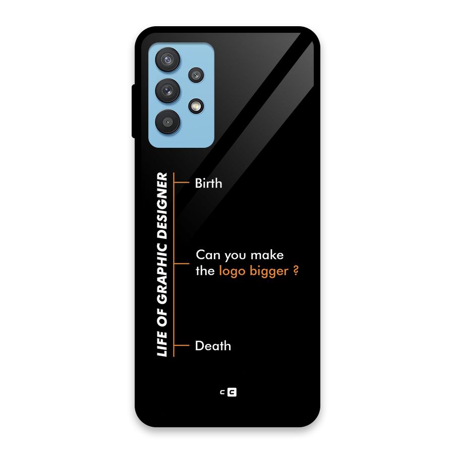 Graphic Designer Life Glass Back Case for Galaxy M32 5G