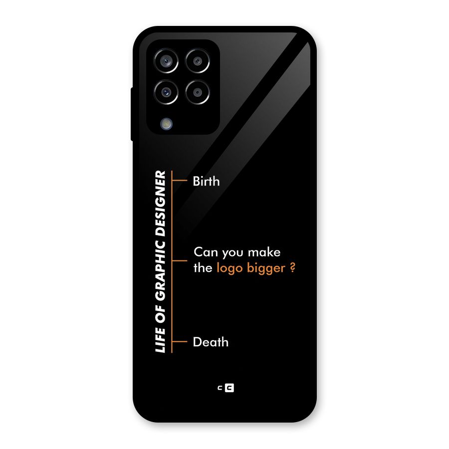 Graphic Designer Life Glass Back Case for Galaxy M33