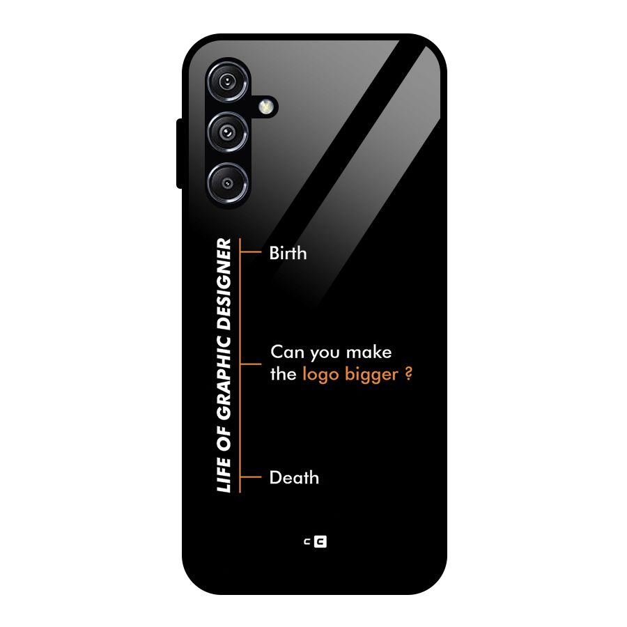 Graphic Designer Life Glass Back Case for Galaxy M34 5G