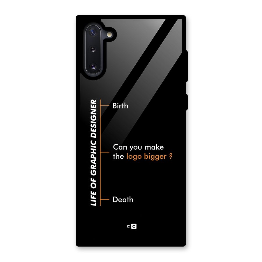 Graphic Designer Life Glass Back Case for Galaxy Note 10