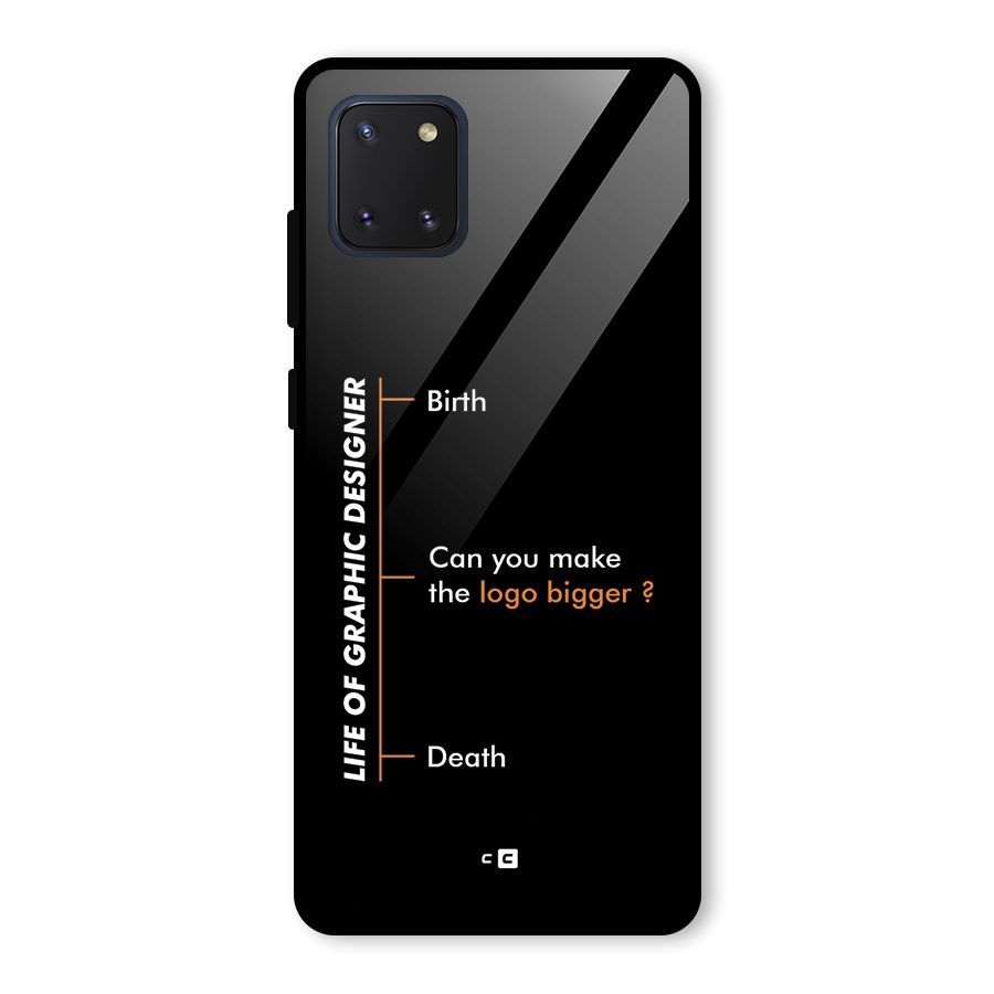 Graphic Designer Life Glass Back Case for Galaxy Note 10 Lite