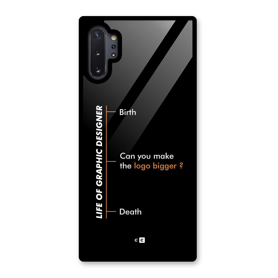 Graphic Designer Life Glass Back Case for Galaxy Note 10 Plus