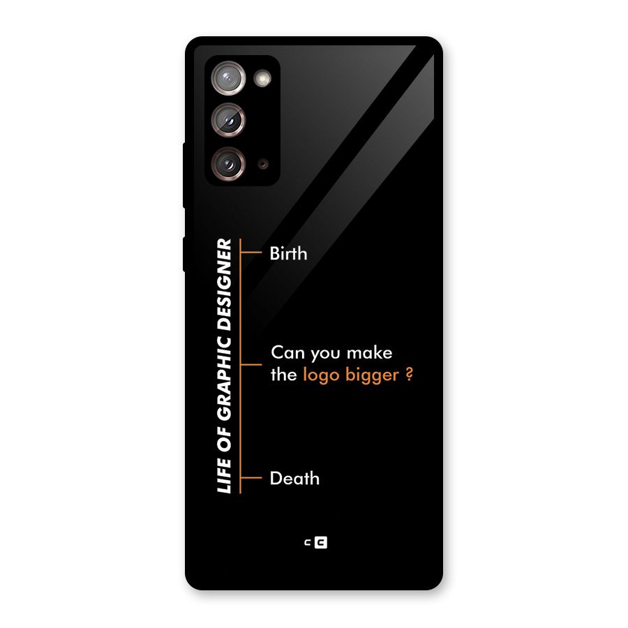 Graphic Designer Life Glass Back Case for Galaxy Note 20